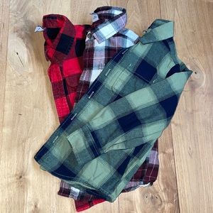 Old Navy 4t button down flannel bundle